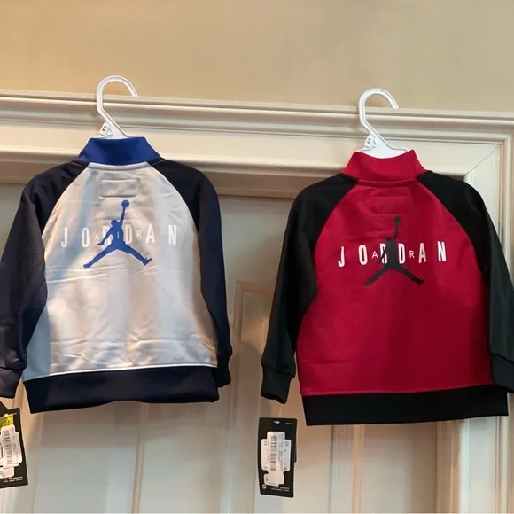 NWT Nike / Air Jordan track suits -size 12mos black/red & grey/blue $30 or 2/$50